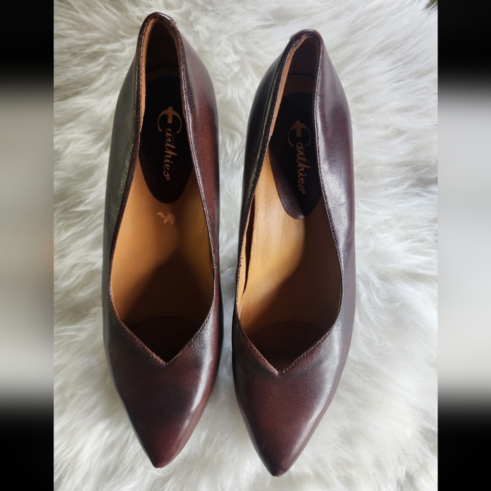 Leather Earthies sz 11 Chunky Heel